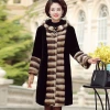 New women's mink coat for middle-aged and elderly women in winter, large-sized noble fur coat for middle-aged mothers F details Picture